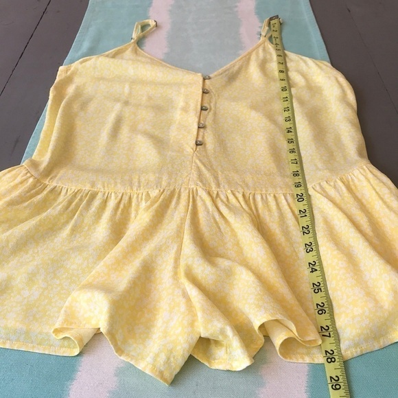 Wild Fable Yellow & White Floral Print Shorts Romper - Picture 8 of 9